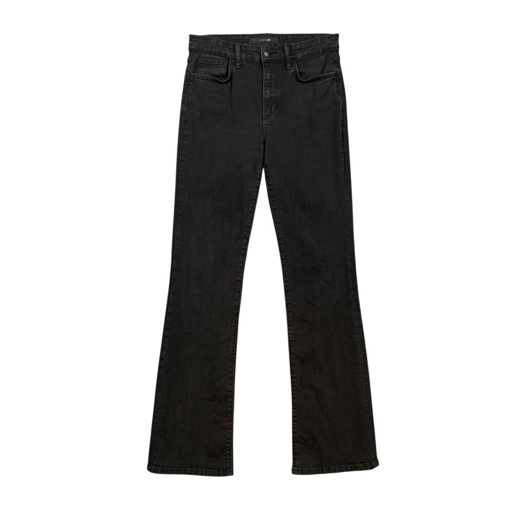 Joes Jeans Womens 28 Black Denim High Rise Bootcut Pluto Stretch Zip Fly Pockets